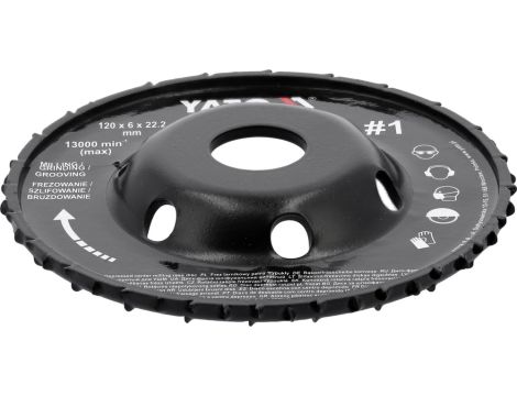 YATO - FREZ TARNIK PEŁNY WYPUKŁY 120X6 NR1 - YT-59180 - 3