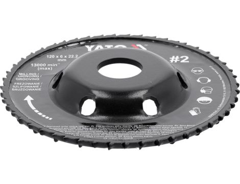 YATO - FREZ TARNIK PEŁNY WYPUKŁY 120X6 NR2 - YT-59181 - 3