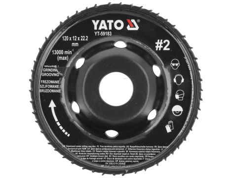 YATO - FREZ TARNIK PEŁNY WYPUKŁY 120X12 NR2 - YT-59183