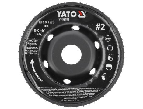 YATO - FREZ TARNIK PEŁNY WYPUKŁY 120X18 NR2 - YT-59185