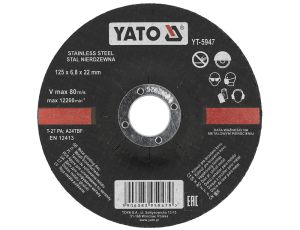YATO - TARCZA WYP. DO SZLIF. METAL INOX 125x6,8 - YT-5947