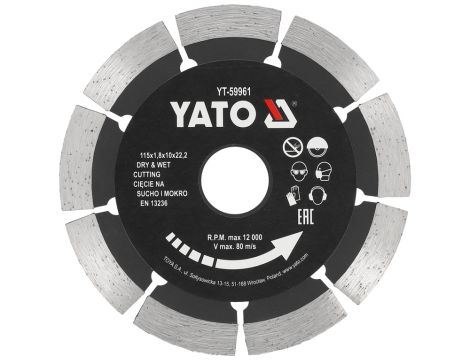 YATO - TARCZA DIAMENTOWA 115MM SEGMENTOWA - YT-59961