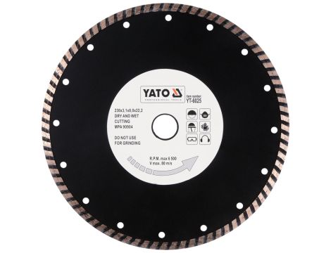 YATO - TARCZA DIAMENTOWA "TURBO" - 230MM - YT-6025