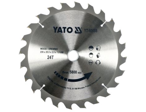 YATO - TARCZA WIDIOWA DO DREWNA 160X60TX20MM - YT-60581