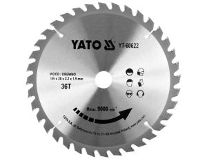 YATO - TARCZA TCT DO DREWNA 185X36TX20MM - YT-60622