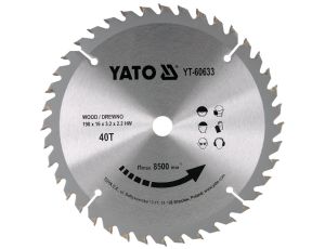YATO - TARCZA WIDIOWA DO DREWNA 190X40TX16MM - YT-60633