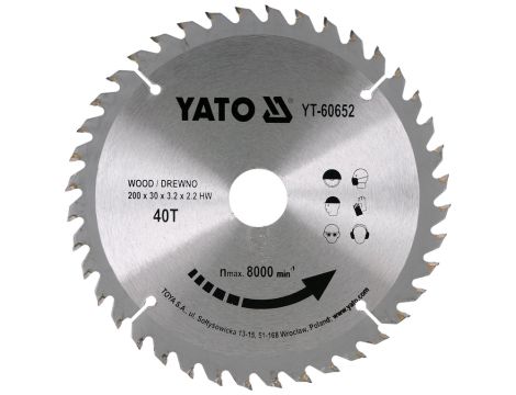 YATO - TARCZA WIDIOWA  DO DREWNA 200X40TX30MM - YT-60652