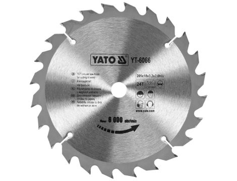 YATO - TARCZA WIDIOWA 205X24TX18 MM - YT-6066