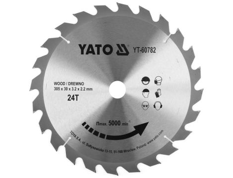 YATO - TARCZA WIDIOWA DO DREWNA 305X24TX30MM - YT-60782
