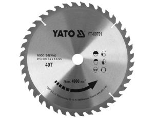 YATO - TARCZA WIDIOWA DO DREWNA 315X40TX30MM - YT-60791