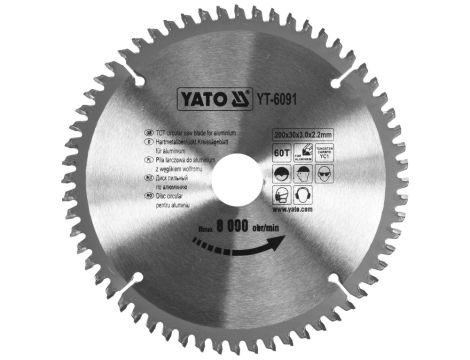 YATO - TARCZA WIDIOWA DO ALUMINIUM 200X60TX30MM - YT-6091