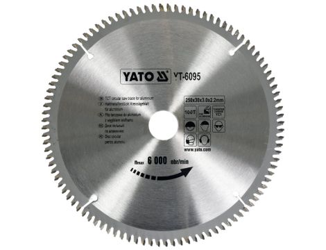 YATO - TARCZA WIDIOWA DO ALUMINIUM 250X100TX30M - YT-6095