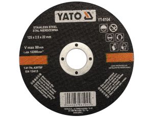 YATO - TARCZA DO CIĘC.MET I STALI NIER 125x2,5 - YT-6104