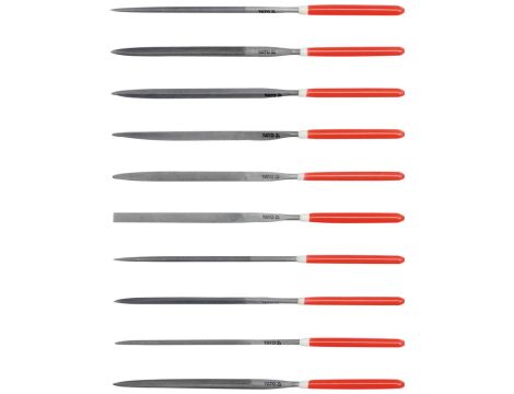 YATO - ZESTAW PILNIKÓW IGLAKÓW 10CZ.5x180x85MM - YT-6165