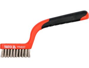 YATO - SZCZOTKA DRUCIANA 3-RZĘDY PLAST. RĄCZKA - YT-6337