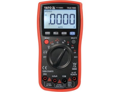 YATO - MIERNIK CYFROWY TRUE RMS LCD 19999 - YT-730893