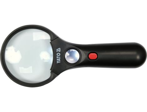 YATO - LUPA DWIE SOCZEWKI 3X/45X PODŚW. LED - YT-73845