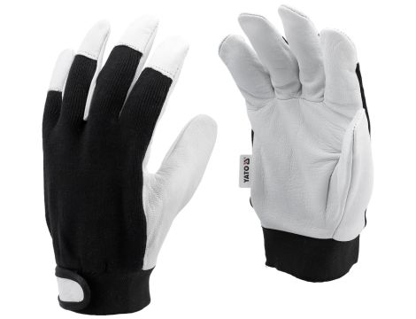 YATO - RĘKAWICE ROBOCZE SKÓRA ROZM. 10 CZARNE - YT-74640