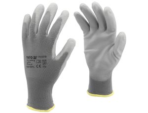 YATO - RĘKAWICE ROBOCZE POLIESTER/PU SZARE 9 - YT-74719