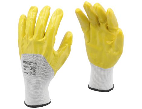 YATO - RĘKAWICE ROBOCZE POLIESTER /NITR.  10 - YT-7481