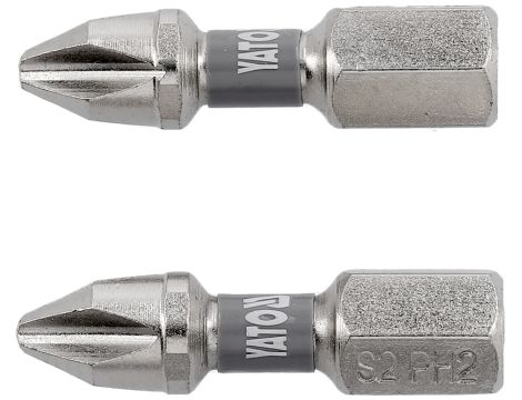 YATO - BITY 1/4"X25 MM PH2 2 SZT Ni - YT-78001