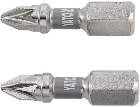 YATO - BITY 1/4"X25 MM PZ1 2 SZT Ni - YT-78003