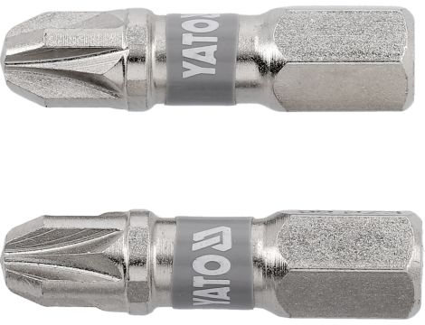 YATO - BITY 1/4"X25 MM PZ3 2 SZT Ni - YT-78005