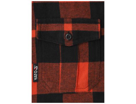 YATO - KOSZULA FLANELOWA CZERWONA R. 3XL - YT-78805 - 3