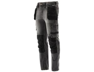 YATO - SPODNIE STRETCH JEANS STEEL GREY R. XL - YT-79064