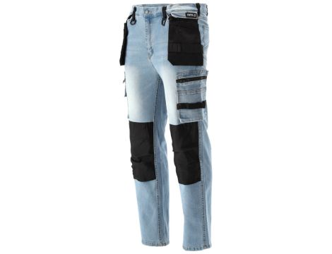 YATO - SPODNIE STRETCH JEANS L. BLUE R. L - YT-79072