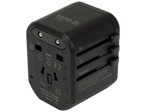 YATO - ADAPTER PODRÓŻNY UNIW. USB, USB-C 20W - YT-81300