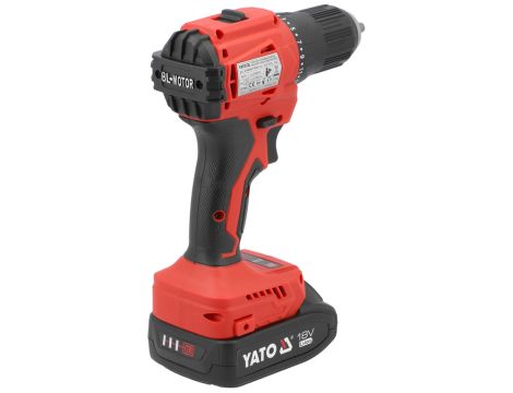 YATO - WIERTARKA BEZSZCZOTKOWA 18V 45Nm BAT+ŁAD - YT-8277905 - 2