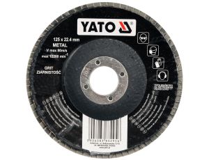 YATO - ŚCIERNICA LISTKOWA WYPUKŁA 125mm P40 - YT-83292