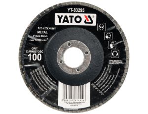 YATO - ŚCIERNICA LISTKOWA WYPUKŁA 125mm P100 - YT-83295