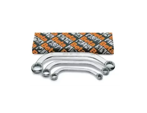 BETA - Komplet kluczy oczkowych dwustonnych wygiętych 83 11-22mm 3 sztuki w kartonie - 83/S3