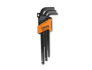 BETA - Komplet kluczy trzpieniowych kątowych sześciokątnych z kulistą końcówką 1/16” - 3/8