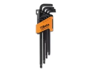 BETA - Komplet kluczy trzpieniowych kątowych profil torx z kulistą końcówką długich t9 - t40 8... - 97BTXL/SC8