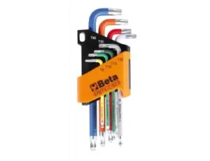 BETA - Komplet 8 kluczy trzpieniowych kątowych z końcówką kulistą profil torx rozmiar... - 97BTX-C/SC8