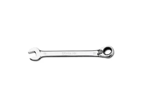 BETA - Klucz płasko-oczkowy z dwukierunkowym mechanizmem zapadkowym 19mm - 142/19