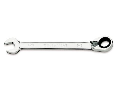 BETA - Klucz płasko-oczkowy calowy, zapadka dwukierunkowa 1/2''  - 142AS/1/2