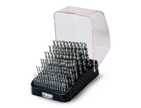 BETA - Zestaw 91 wierteł krętych cylindrycznych (Seria 412) w pudełku 1-10mm  - 412/SP91