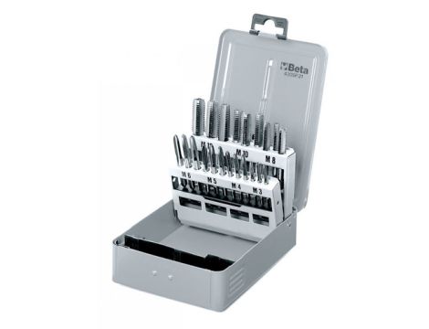 BETA - Zestaw 7-miu kompletów gwintowników ręcznych 430 w pudełku M3-M12 21szt.  - 430/SP21