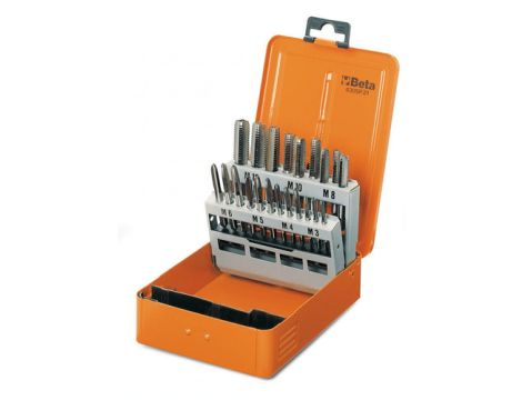 BETA - Zestaw 7-miu kompletów gwintowników ręcznych 431 w pudełku M3-M12 21szt.  - 431/SP21
