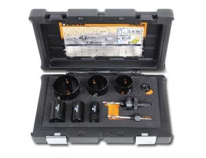BETA - Zestaw 6-ciu pił otworowych dla elektryków z akcesoriami 22-64mm 9szt.  - 450/C9