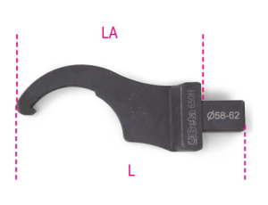 BETA - Głowica z kluczem hakowym 14x18/58-62mm  - 650H/14X18/58-62