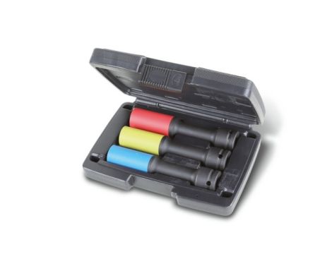 BETA - Zestaw 3 nasadek udarowych 1/2'' długich z nakładką polimerową - 720LCL/C3