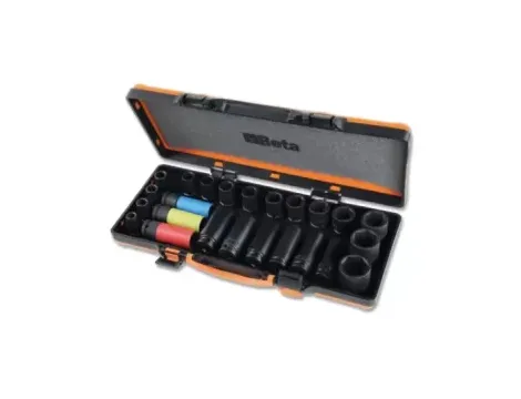 BETA - Komplet 24 nasadek udarowych gniazdo 1/2 fosforanowanych w pudełku metalowym - 720/C24