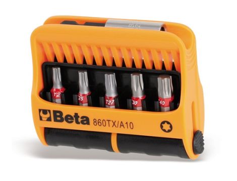 BETA - Zestaw 10-ciu końcówek wkretakowych TORX® z uchwytem magnetycznym w etui  - 860TX/A10