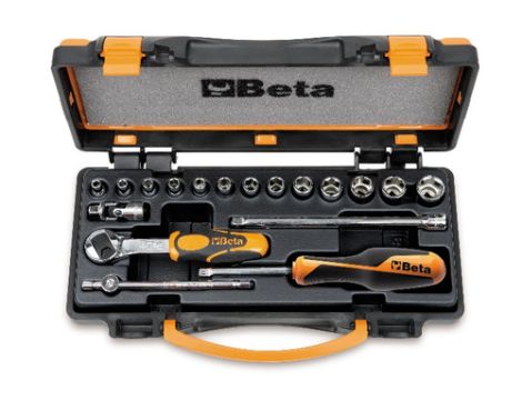 BETA - Zestaw 13-tu nasadek sześciokątnych 1/4'' z akcesoriami w pudełku 18szt.  - 900/C13-5