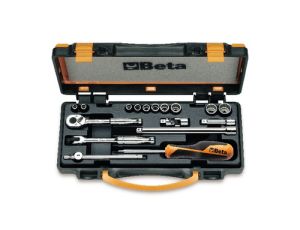 BETA - Zestaw 10-ciu nasadek dwunastokątnych 1/4'' calowych z 7 akcesoriami w pudełku 17szt.  - 900AS/C17-MBM